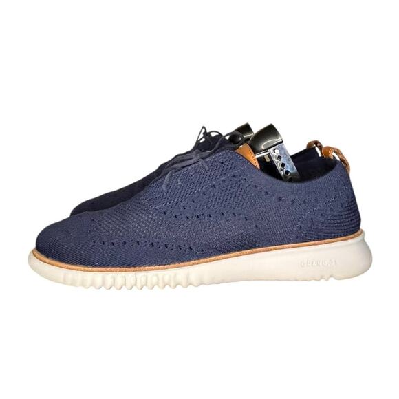 Cole Haan Other - Mens Cole Haan 2.Zerogrand Stitchlite Round Toe Oxford Shoes Size 11 Blue Gray